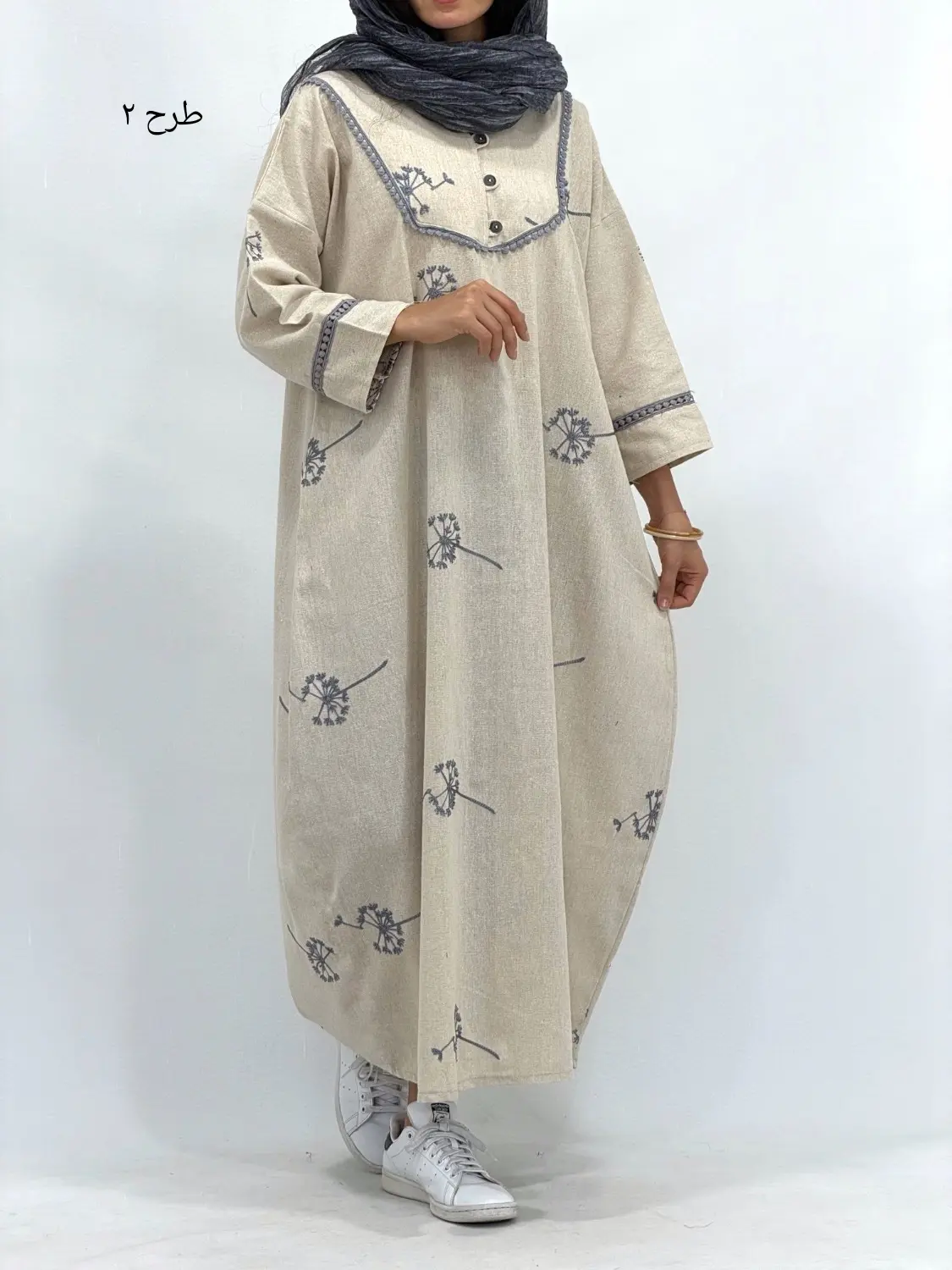 کفتان لینن گلدوزی ترک جان سو